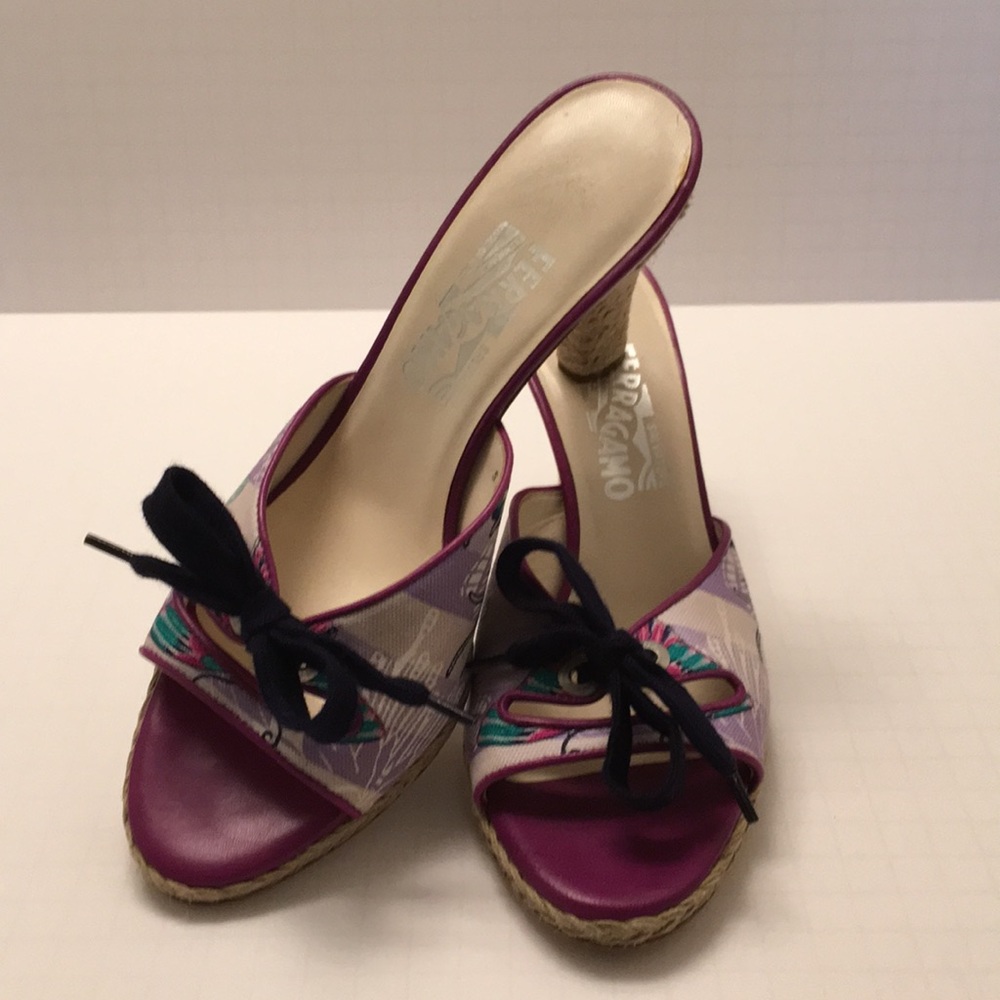 Ferragamo espadrille, heeled sandals